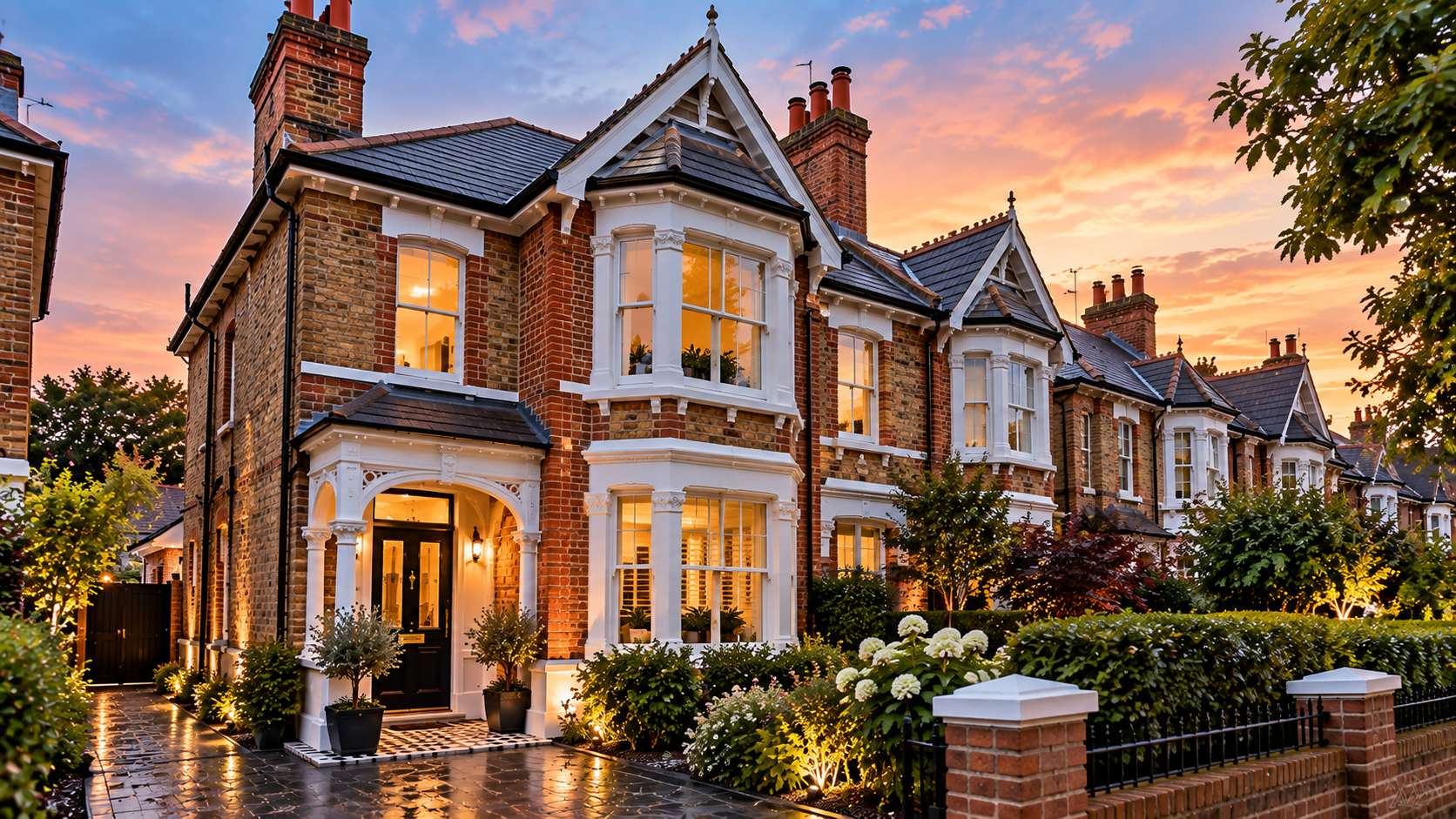 Classic Putney Victorian brick property with newly installed slate roof and bay windows